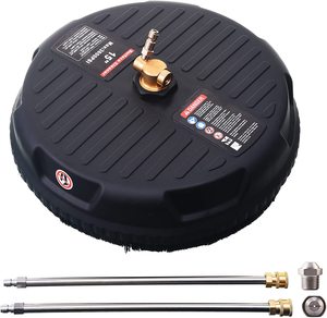 Nettoyeur de Surface de lave-linge, lave-linge à pression de 15 pouces avec 2 baguettes d'extension et 2 buses de rechange 3600 PSI - Product Image 1