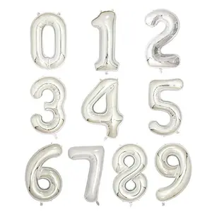 40 pouces Big Foil Birthday Balloons Numéro d'hélium Happy Party Decorations Kids Toy Figures Wedding Air Globos