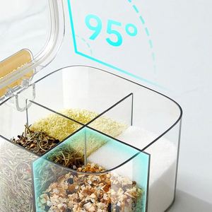 Our Grids Household Kitchen <b>Spice</b> Salt Seasoning Storage Dispenser Box Plastic Condiment Container <b>Jars</b> with Lids and Spoon - Product Image 2