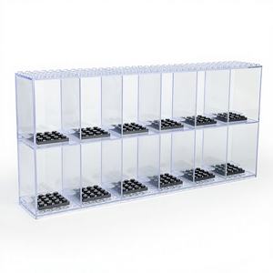 BLOCKMOC 10708 12pcs Mini Figure Clear <b>Plastic</b> <b>Display</b> <b>Box</b> Building Block Toy Cases for Ages 6+ Kid Intelligence Development - Product Image 1