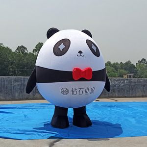Diamond <b>Panda</b> Inflatable <b>Costume</b> 8-10 Ft Silk Screen Printing Cartoon Advertising Prop - Product Image 1