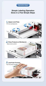 Machine d'étiquetage d'angle semi-automatique pour boîtes en carton, scellage en forme de L, inviolable, 90 degrés, haute précision, de bureau - Product Image 4