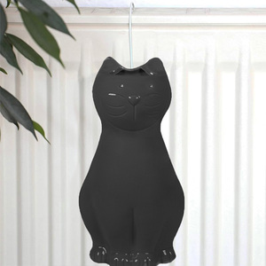 Cat-Shaped Radiator Humidifiers Set Of 3 With <b>S</b>-<b>Hook</b> Black Gray White 8x4x18cm - Product Image 6