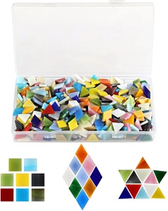 Granules en vrac de mosaïque en verre/céramique de qualité supérieure carreaux de 4mm d'épaisseur pour bricolage artisanat salle à manger piscine parquet coloré éclats en vrac - Product Image 2