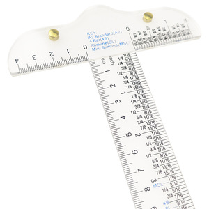 Transparante 6Inch 15Cm Dubbele Meetschaal T-Vierkante Plastic Handwerktekening Vlakke Liniaal - Product Image 4