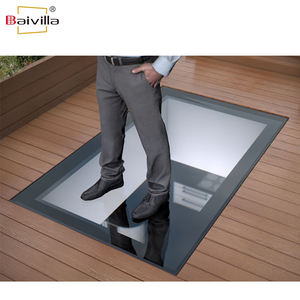 Acabado antideslizante de alta resistencia para caminar en el sistema de ventana de techo plano tragaluces de vidrio transitables para cubiertas - Product Image 4