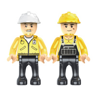 COGO 3728 Jouets éducatifs Série de costumes d'ingénierie Briques Modèle de véhicule Blocs de construction Blocs de construction Jouets de construction