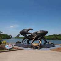 Grande sculpture extérieure de cerf en bronze statue d'animal en métal personnalisée gorille aigle dragon crabe décoration de parc Elk