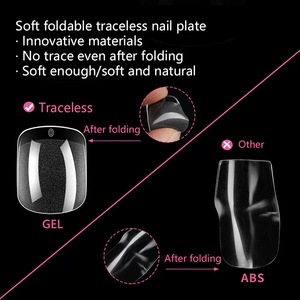 Nouveau produit : 240 capsules/boîte de capsules transparentes semi-mates carrées et circulaires pour ongles artificiels, embouts d'ongles - Product Image 5