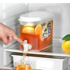 Cold Water Jug 3.5L With Faucet Refrigerator Storage Portable Beverage Container Fruit Tea Herbal Tea Pot - Product Image 2