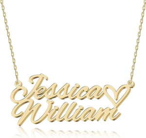 Collana con Ciondolo in Acciaio Inossidabile Personalizzato con Nome o Lettera, Gioielli in Metallo all'Ingrosso per Coppie <span class=keywords><strong>Jessica</strong></span> William - Product Image 2