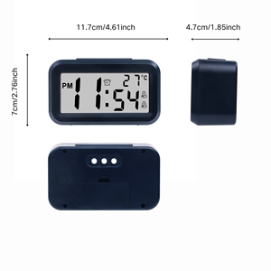 Đa chức năng Tây Ban Nha kỹ thuật số <span class=keywords><strong>LCD</strong></span> đồng hồ báo thức với nhiệt kế và giọng nói cho Nhà Kỹ thuật số Đồng hồ bàn - Product Image 5