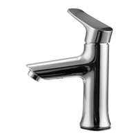 ARROW Robinet mitigeur moderne monotrou à cartouche en céramique dosée Robinet mitigeur de lavabo chromé
