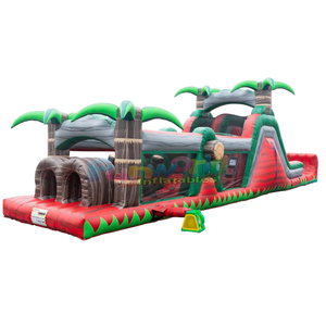 Giant kids bounce <b>house</b> outdoor party jumping castle tropical <b>inflatable</b> bounce <b>house</b> obstacle course - Product Image 1