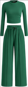 Traje deportivo activo para mujer, blusa informal de trabajo de Fitness diario, traje de falda corta, traje sólido de talla grande, vestido occidental para mujer, Top para - Product Image 5