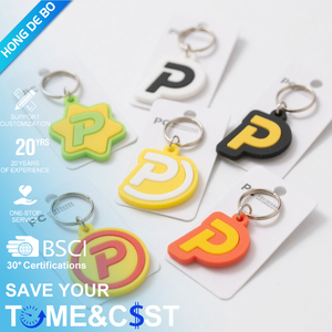 Advertising Source Factory Promotional 2D 3D PVC Company Name Logo Keychain Key Chain Car Keyring Custom Rubber Keychain