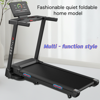 Tapis roulant électrique pliable silencieux, moteur 2,5 CV, écran LED, inclinaison automatique 0-15, machine de course compacte, exercice intérieur à domicile, 120 kg