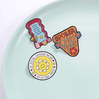 Pin Enamel Teks Inspiratif Spanyol, Bros Logam Bunga Kutipan Positif, Lencana untuk Jaket, Tas Ransel, Ornamen Fashion