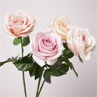 Fleurs artificielles de roses Carola au toucher réel avec tiges pliables pour bouquet de mariée, arche de mariage, arrangement floral de fête
