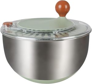 Hot Sale Kitchen Multifunctional Dry Salad Mixer Slicer Lettuce <b>Vegetable</b> Salad Spinner Eco-Friendly Stainless Steel - Product Image 2