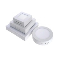 Éclairage intérieur Led panneau de plafond lumineux rond monté en surface carré lumières 6w 12w 18w 24w pour bureau à domicile