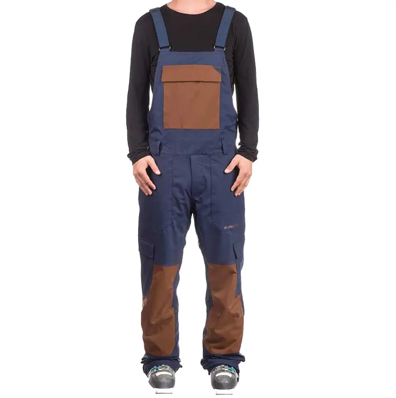 Pantaloni con bretelle 100% poliestere pantaloni Cargo con bretelle lavoratori uniformi complessive pantaloni da Snowboard lavori stradali per uomo stampa Logo personalizzata