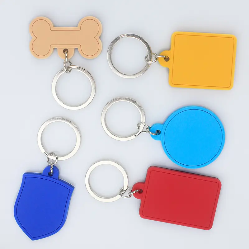 Lovely custom shape dog tag fashion silicone material mini tag high quality irregular pet supplies