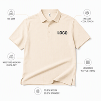 Kemeja Slim Fit Polos Warna Aprikot Muda Grosir |   185GSM Waffle Cool Touch S-4XL 8 Warna |   Pabrik OEM/ODM Langsung, MOQ Rendah