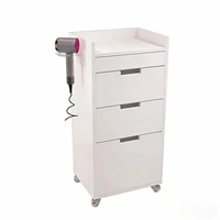 Armoire de rangement moderne en MDF pour salon de coiffure avec plusieurs espaces de rangement pour usage commercial