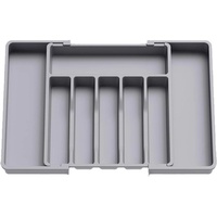 Organizador de Cubiertos para Cajón con 8 Compartimentos, Porta Cubiertos Expandible para Cocina