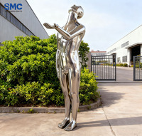 Скульптура в виде животного из нержавеющей стали SMC, сварная, для декора интерьера, профессиональное исполнение, коммерческое использование
