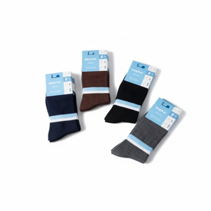 Calzini da uomo con Design sportivo quotidiano di alta qualità per abiti da uomo traspiranti Spandex bianco blu fondo inverno regalo PM-7000B - Product Image 1