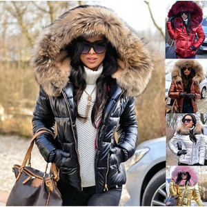 Bubble Coat invernale imbottito in cotone con vera pelliccia di Racoon - Product Image 4