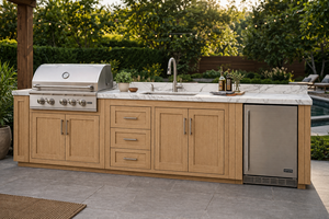 Cuisine barbecue extérieure  et station de grill pour villas Four électrique encastré sur mesure et gril en acier inoxydable - Product Image 3