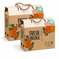 Boîte à fruits avec poignée, sans ruban adhésif, emballage alimentaire recyclable pour œufs, pain, gâteaux, pâtisserie, expédition, logo personnalisé, vente en gros, usine