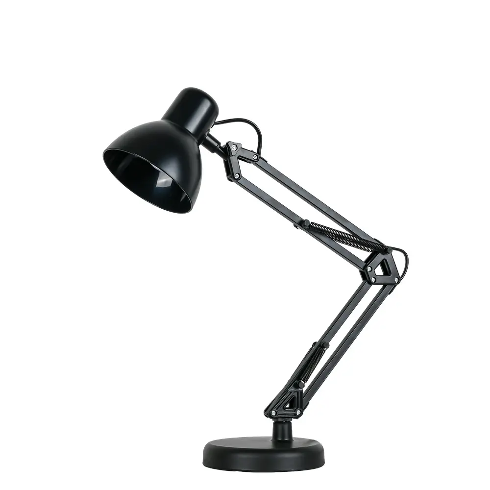 Lampes de chevet de nuit à bras oscillant E27 Funky Table Desk avec clip et base ronde dans la chambre