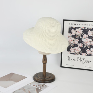 Chất Lượng Cao Biểu Tượng Tùy Chỉnh Mùa Hè Bãi Biển Ngoài Trời Vòng <span class=keywords><strong>Top</strong></span> Sun <span class=keywords><strong>Hat</strong></span> Rộng vành Giấy Trống Mũ Rơm Cho Phụ Nữ - Product Image 2