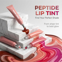 Gloss à lèvres au peptide pour maquillage des lèvres, waterproof, SPF 15, DIY, marque privée, prune