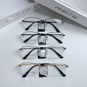Gafas de Metal Vintage para Hombre, Montura Cuadrada Semi-Completa, Liquidación de Stock, Gafas de Calidad, Monturas Ópticas Surtidas - Product Image 2
