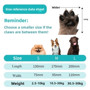 2025 Protector De Pie ajustable para lesiones, calcetines impermeables para perros, fundas desechables para patas para caminar perros - Product Image 5