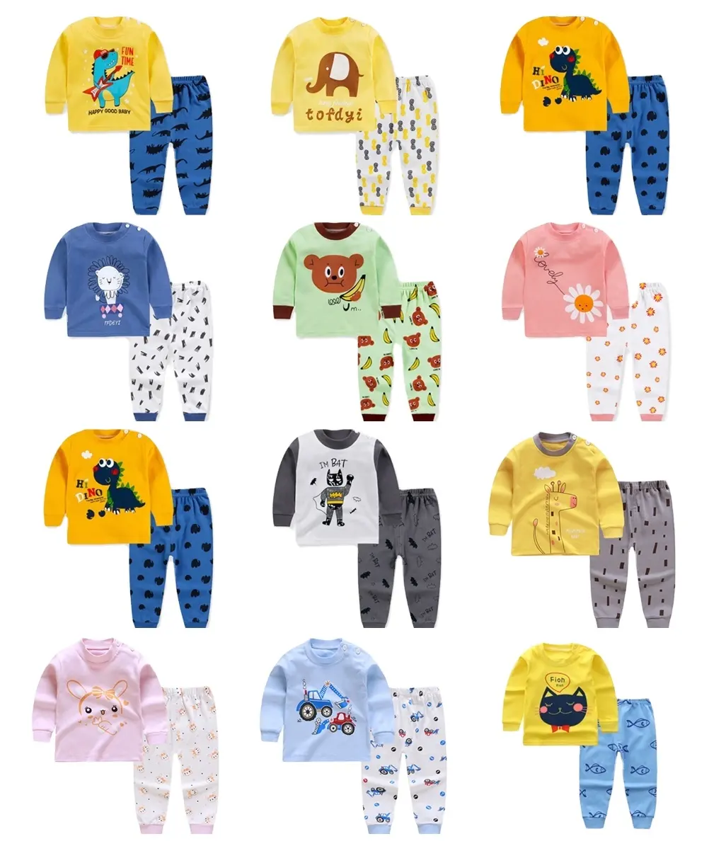 Boys pajama sets Children Cartoon sleepwear Boys Home pajamas girls cotton sweet animal sleep suit