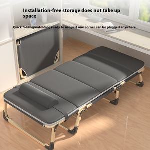 <span class=keywords><strong>Lit</strong></span> inclinable pliable moderne pour une <span class=keywords><strong>personne</strong></span> Artefact de sieste portable pour la maison et le bureau avec tissu renforcé pour le camping - Product Image 3