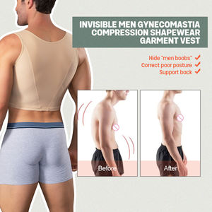 Reliure post-chirurgie avec logo personnalisé vêtements à haute compression gilet de maintien de la poitrine pour hommes colombien Faja Shapewear - Product Image 5