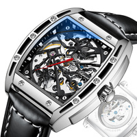 Montre mécanique automatique unique pour hommes Montres Tonneau creuses de luxe