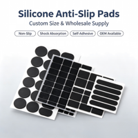 Bande longue autocollante en silicone pour pieds de chaise, anti-rayures, antidérapante, imperméable, résistante à la température, protection de sol en caoutchouc