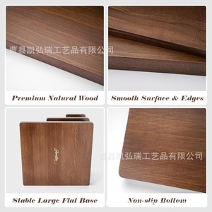 Wooden tiered <b>desktop</b> <b>shelf</b>, three-tier doll and figurine display rack, multi-layer solid wood perfume and skincare product - Product Image 2