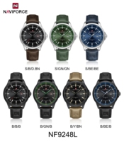   NF9248 Jam Tangan Kasual Tahan Air Quartz Pria 9248 Jam Tangan Olahraga Kulit Kalender Fashion Pria Jam Relogio Masculino