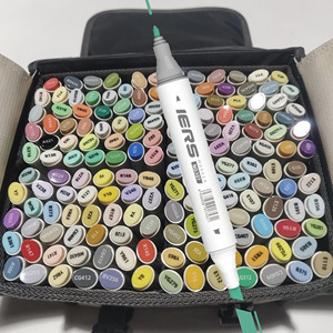 Ensemble de marqueurs à alcool personnalisés avec logo, 40/60/80/120/240/300 couleurs, feutres à double embout pour croquis, fournitures scolaires - Product Image 1