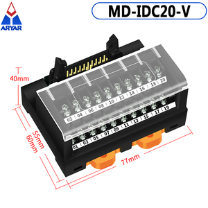 Din Rail và vít Mount idc20 giao diện khối thiết bị đầu cuối Hội Đồng Quản trị với bụi che plc20 nối chuyển đổi - Product Image 2