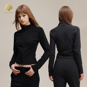 <span class=keywords><strong>Giacca</strong></span> Corta CNSHELL con Collo Alto e Maniche Raglan, 270gsm, da <span class=keywords><strong>Donna</strong></span>, Nude, con Zip, Sensazione Calda, Vestibilità Aderente - Product Image 1